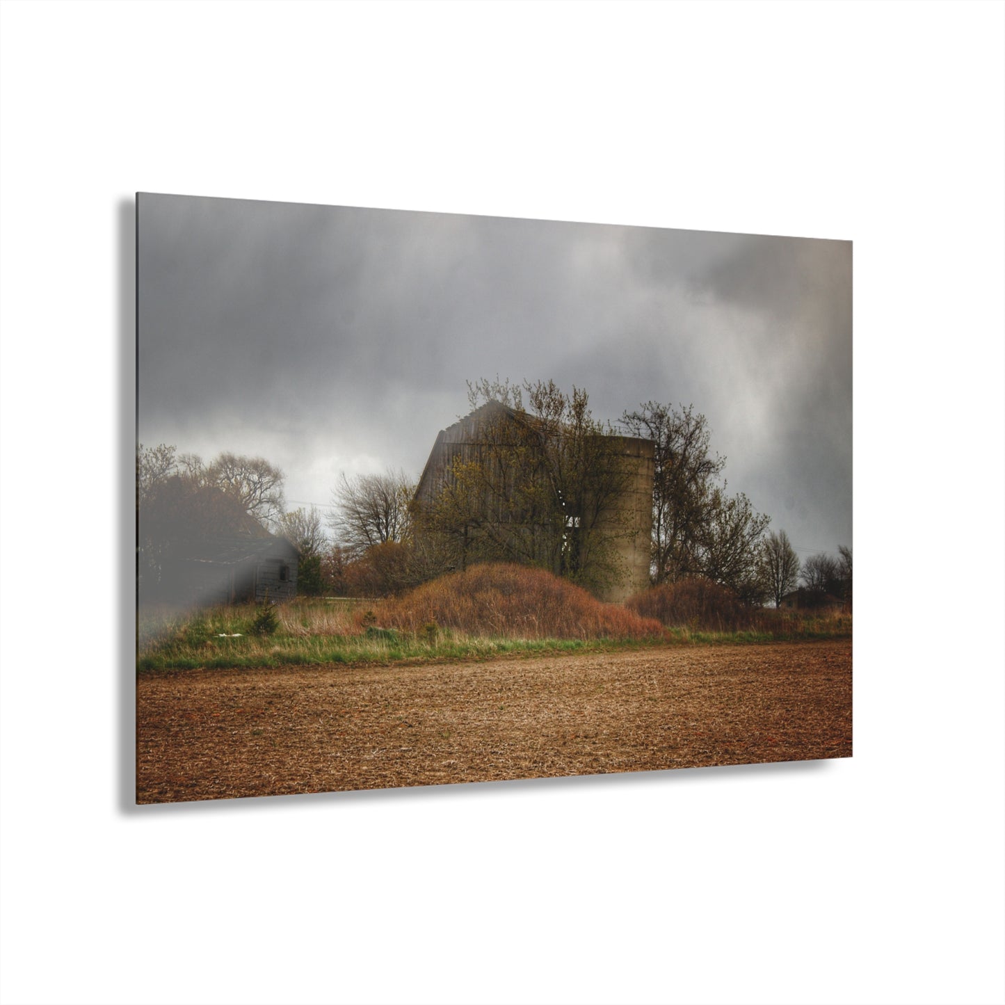 U R There Photography West Snover Grey Rustic Farmhouse Acrylic Wall Print