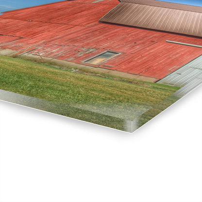 U R There Photography Fargo Road Red I Rustic Farmhouse Acrylic Wall Print