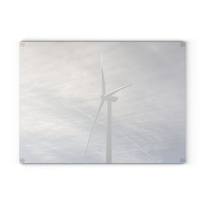 U R There Photography North Gera Road Windmill Rustic Farmhouse Tempered-Glass Cutting Board
