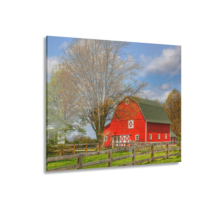 U R There Photography Sohn Road Red Rustic Farmhouse Acrylic Wall Print