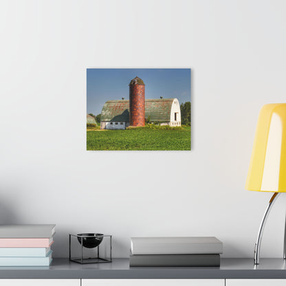 U R There Photography Elba White and Silo Rustic Farmhouse Acrylic Wall Print