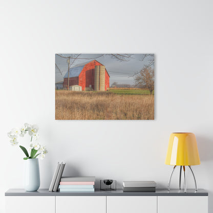 U R There Photography Harrington Road Red and Silo Rustic Farmhouse Acrylic Wall Print