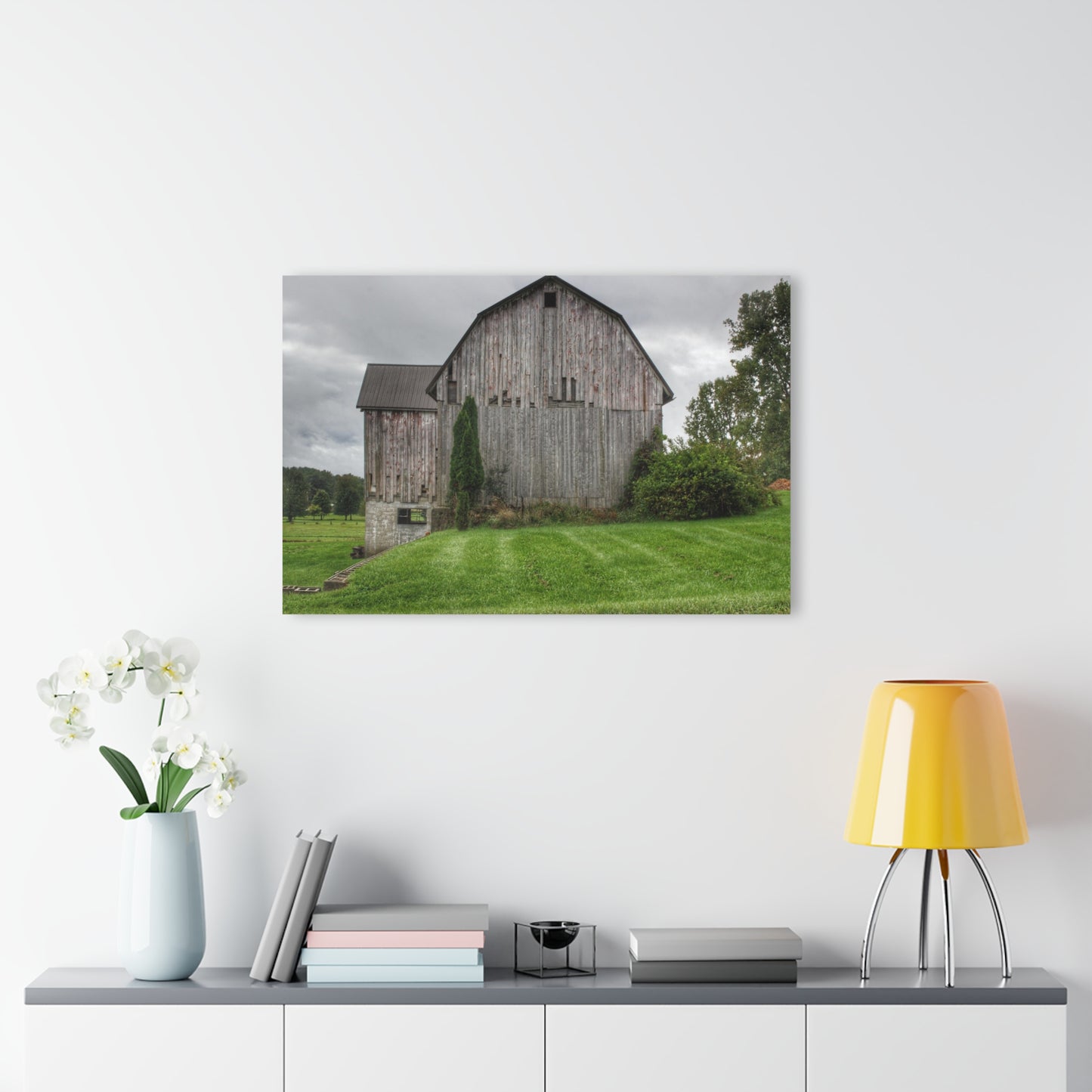 U R There Photography Dequindre Road Grey III Rustic Farmhouse Acrylic Wall Print