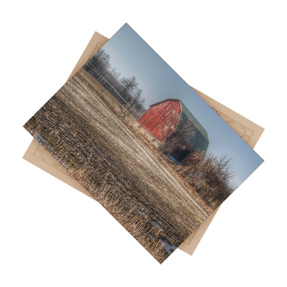 U R There Photography Bowers Road Goodland Red Rustic Farmhouse Decorative Ceramic Tile