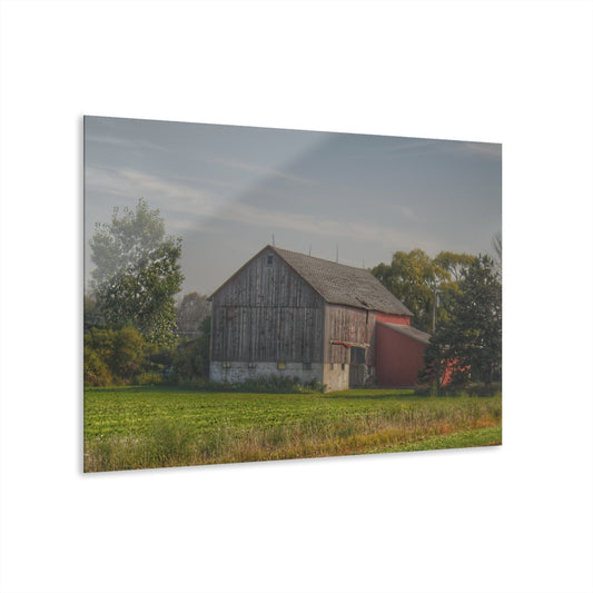 U R There Photography Pigeon Grey Saltbox Rustic Farmhouse Acrylic Wall Print