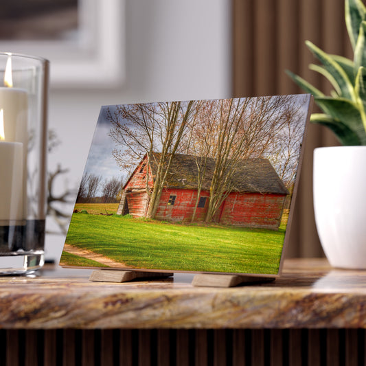 U R There Photography Centerline Shack Rustic Farmhouse Decorative Ceramic Tile