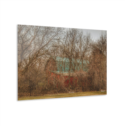 U R There Photography Bray Road Hidden Barnyard Red III Rustic Farmhouse Acrylic Wall Print