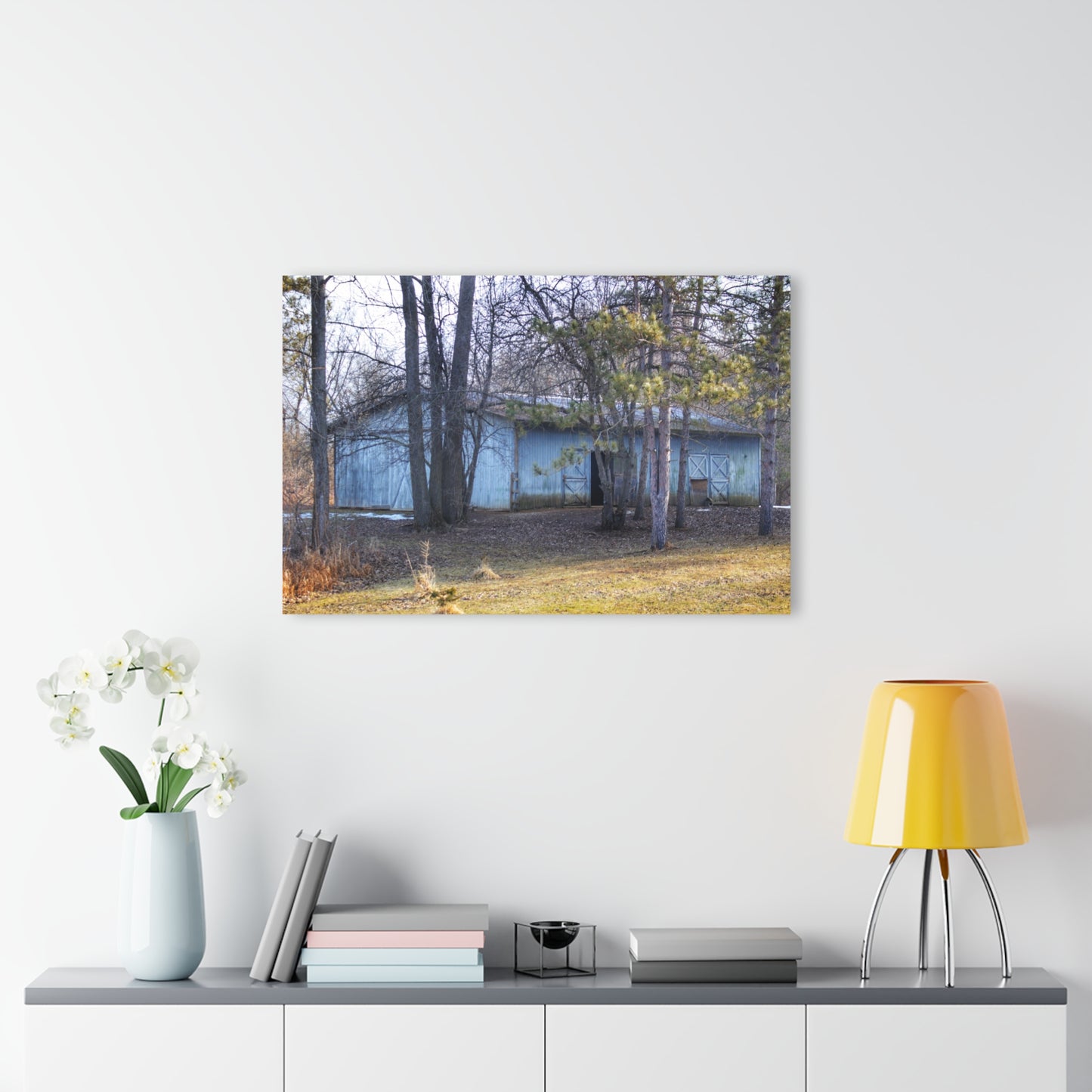 U R There Photography Hickory Lane Grey Rustic Farmhouse Acrylic Wall Print
