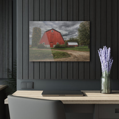 U R There Photography Horton Road Red and Silo Rustic Farmhouse Acrylic Wall Print