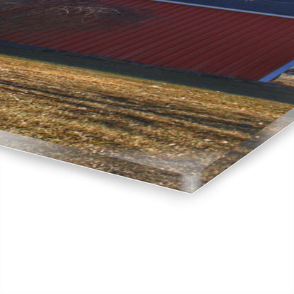 U R There Photography Leonard Road Red Rustic Farmhouse Acrylic Wall Print