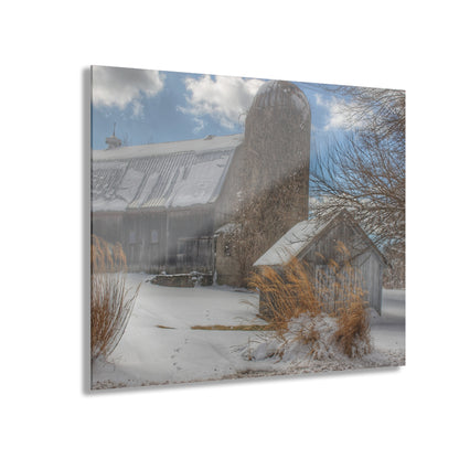 U R There Photography Ludwig Road Greys in Winter Rustic Farmhouse Acrylic Wall Print
