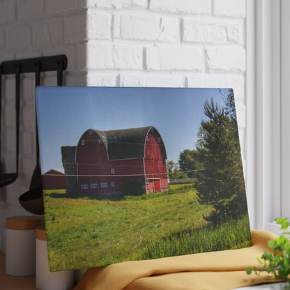 U R There Photography Hegel Road Red Rustic Farmhouse Tempered-Glass Cutting Board