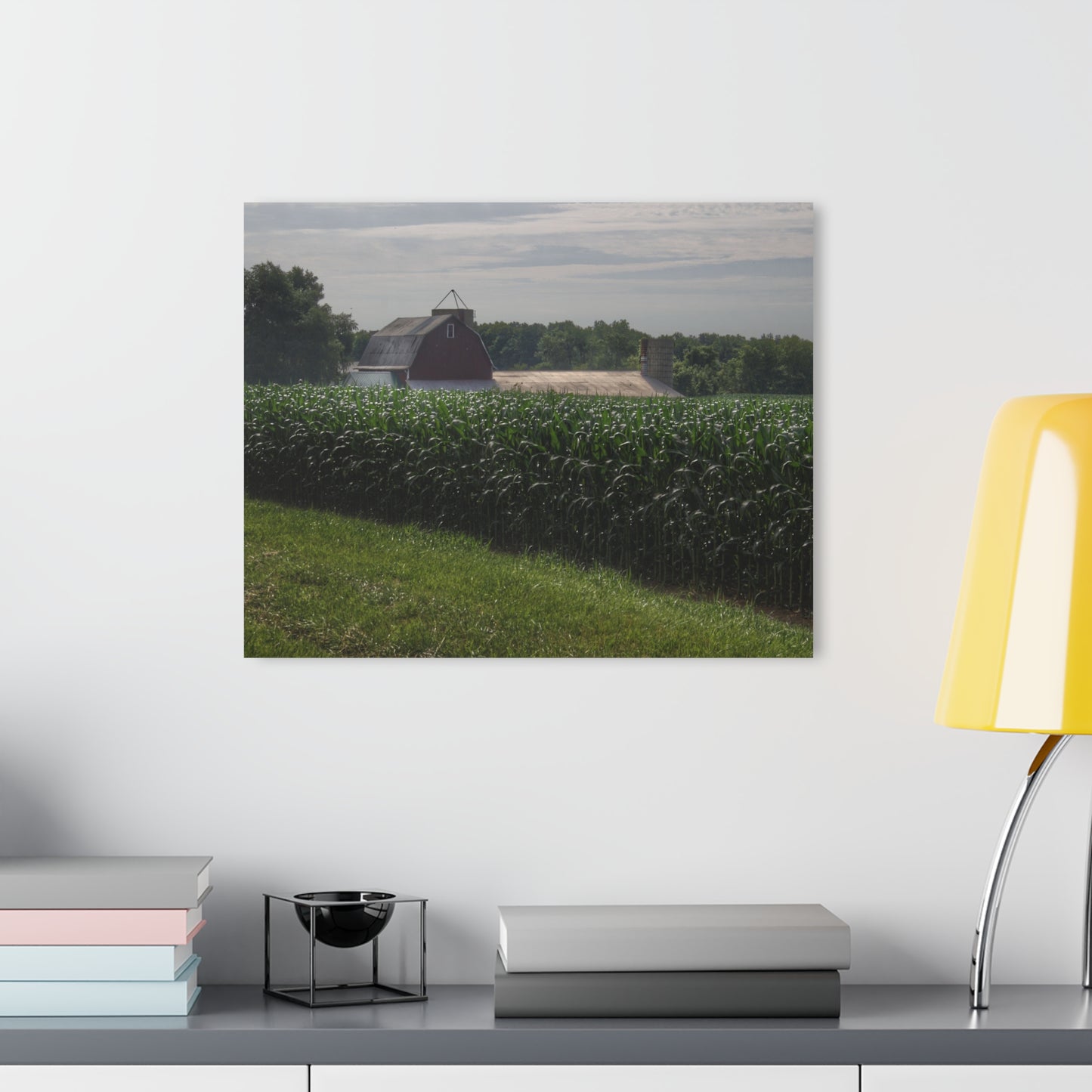 U R There Photography Above the Corn on Piersonville Road II Rustic Farmhouse Acrylic Wall Print