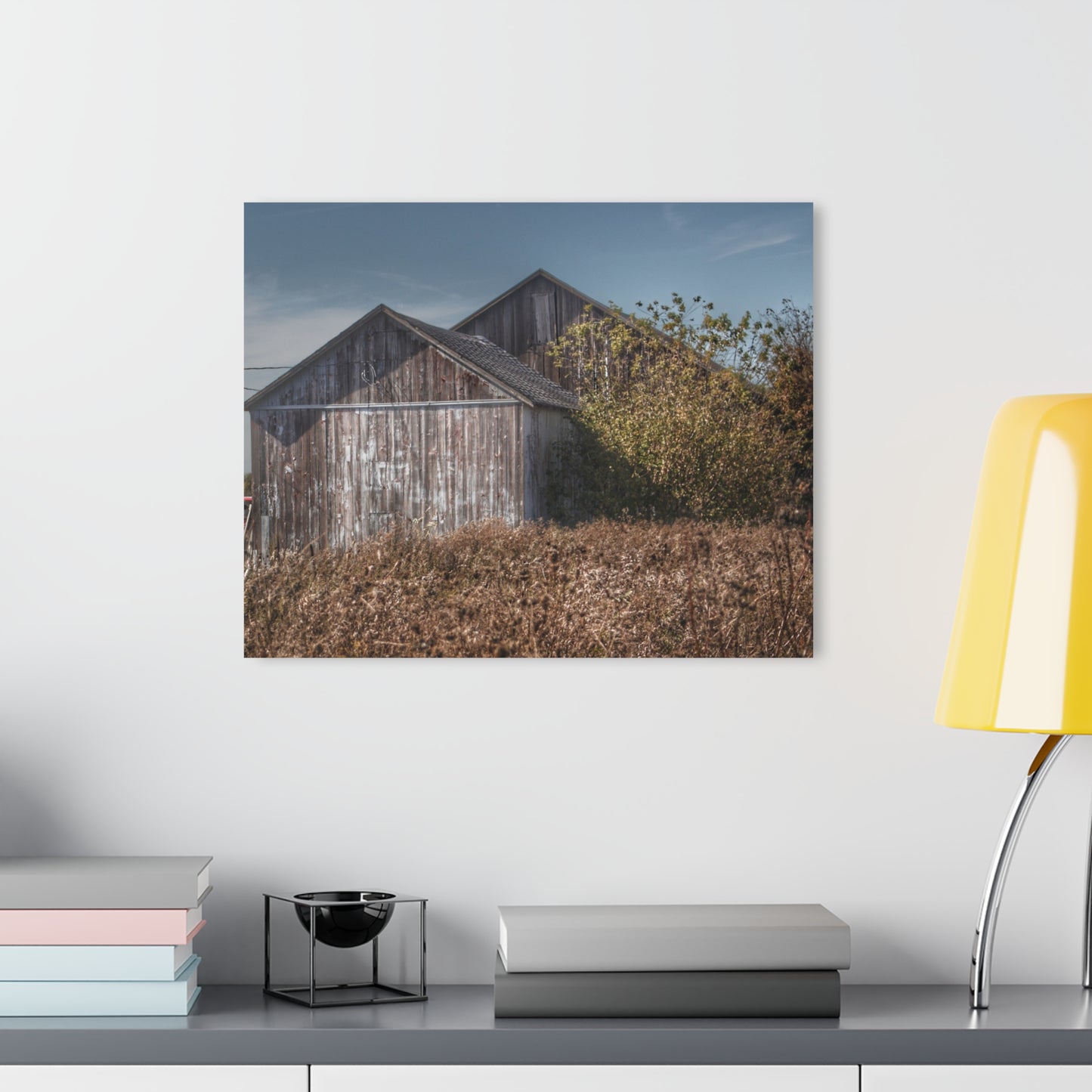 U R There Photography Fulmer Road Greys Rustic Farmhouse Acrylic Wall Print