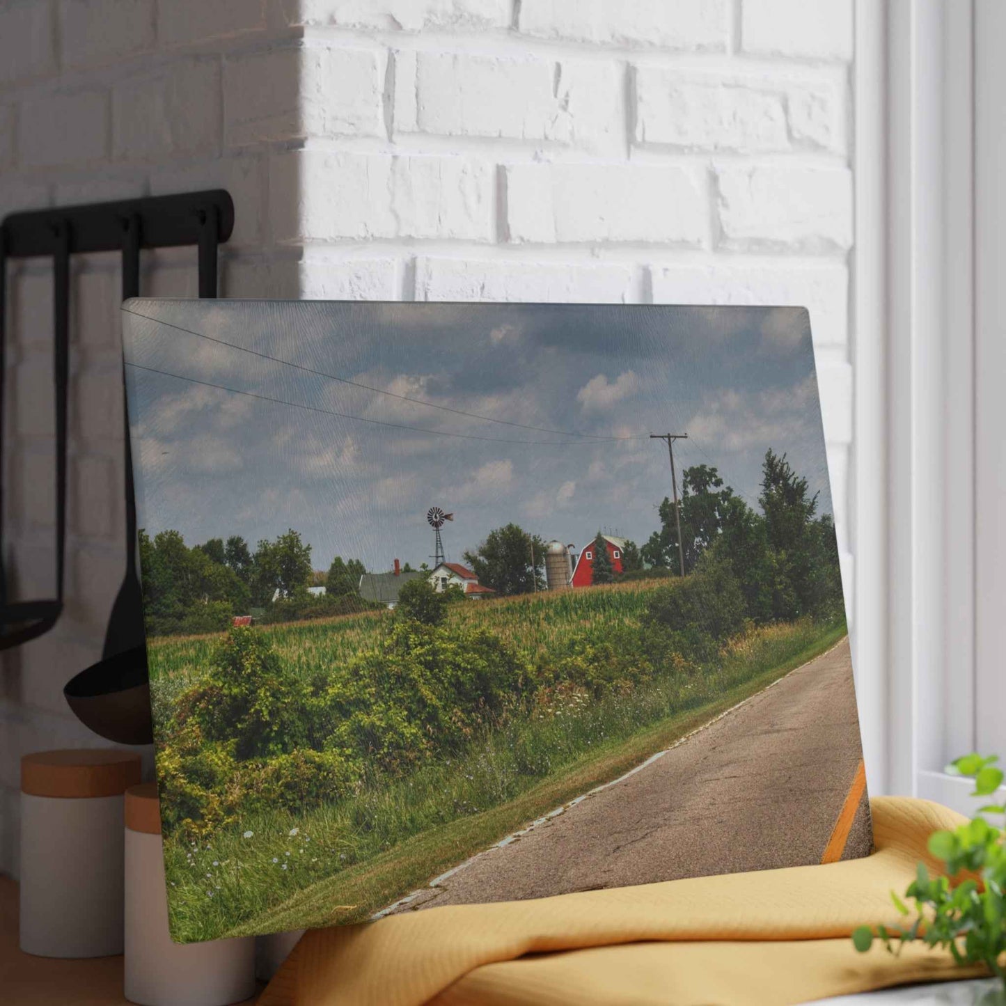 Rustic Farmhouse Cutting Board| Across the Field in Elba I