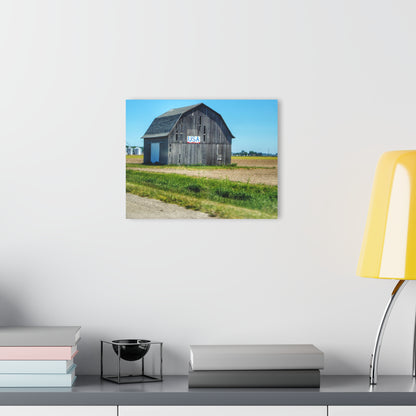 U R There Photography Unionville M-25 USA Grey Rustic Farmhouse Acrylic Wall Print