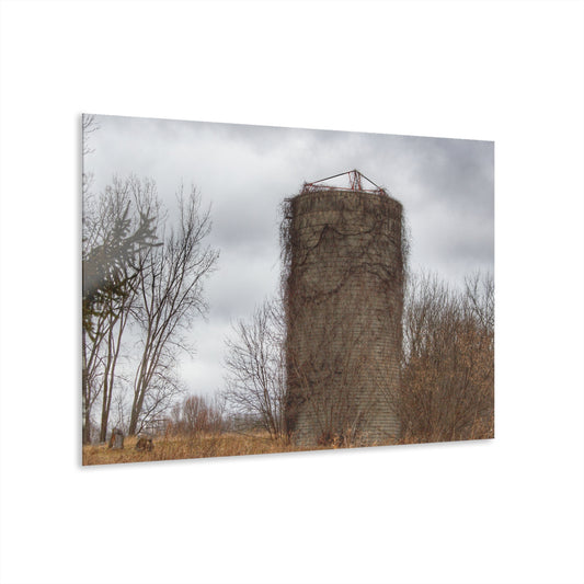 U R There Photography West Barnes Lake Silo Rustic Farmhouse Acrylic Wall Print