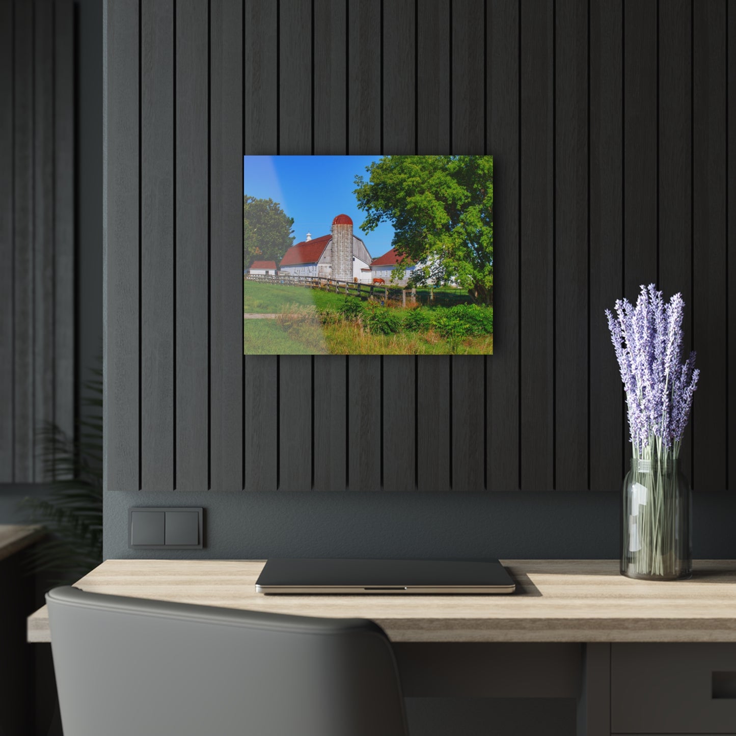 U R There Photography Vienna Roadside White Rustic Farmhouse Acrylic Wall Print