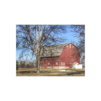 U R There Photography Dixon Road Red Rustic Farmhouse Decorative Ceramic Tile
