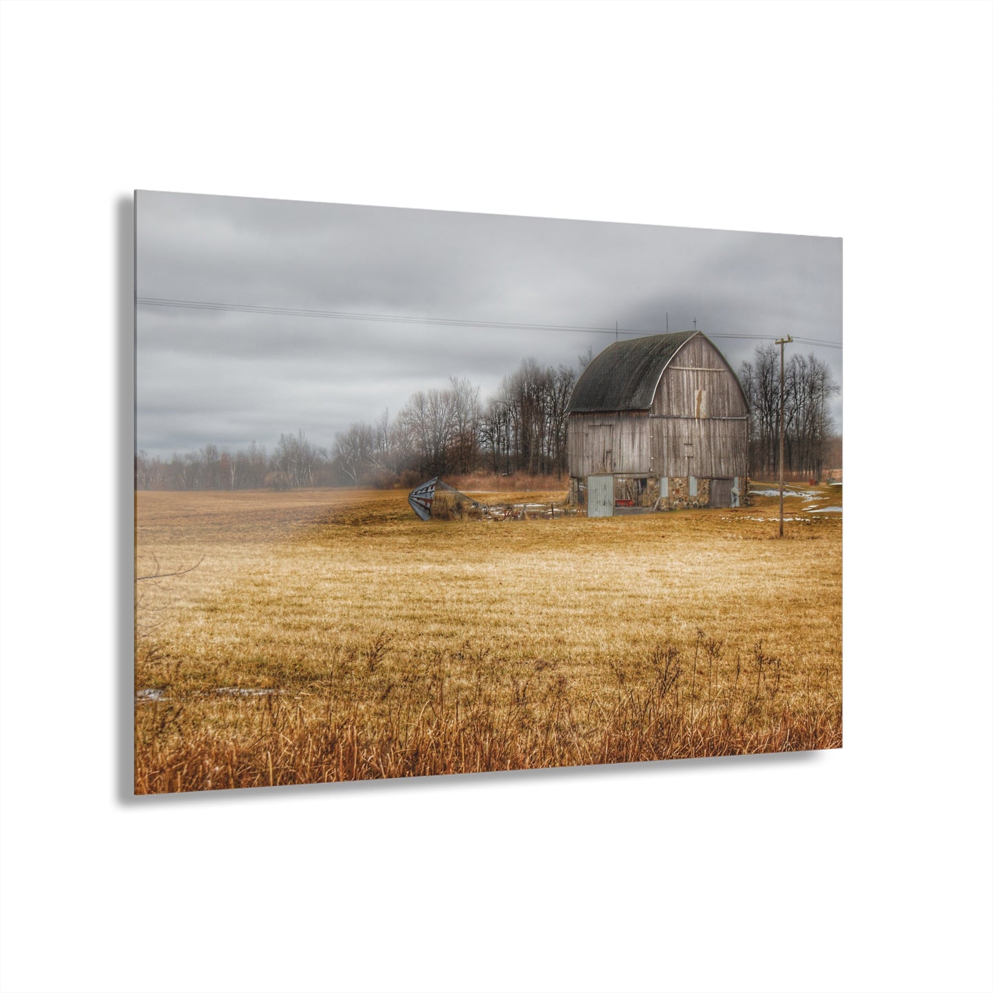 U R There Photography Laur Road Grey Rustic Farmhouse Acrylic Wall Print