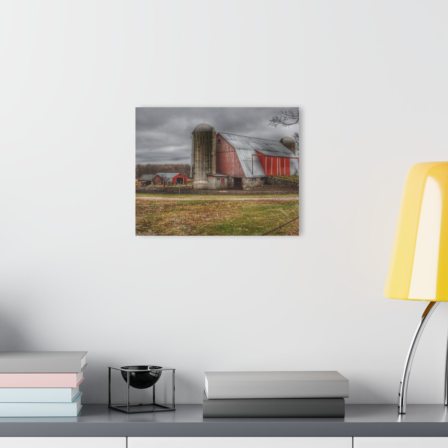 U R There Photography Slattery Roadside Red I Rustic Farmhouse Acrylic Wall Print