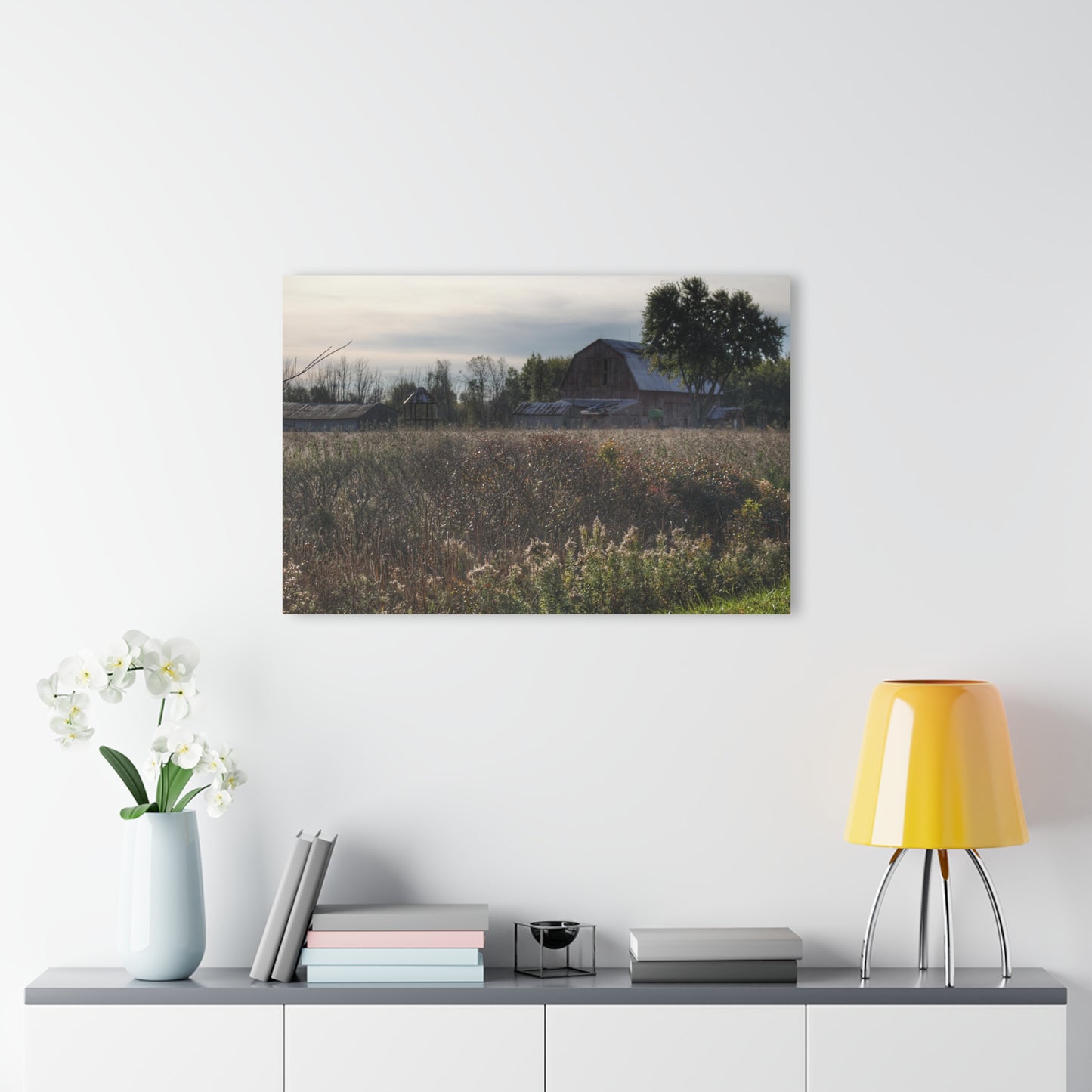 U R There Photography Brown City Road Red Rustic Farmhouse Acrylic Wall Print