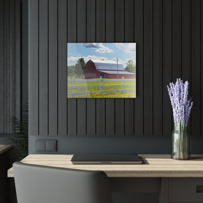 U R There Photography Burt Road Red Rustic Farmhouse Acrylic Wall Print