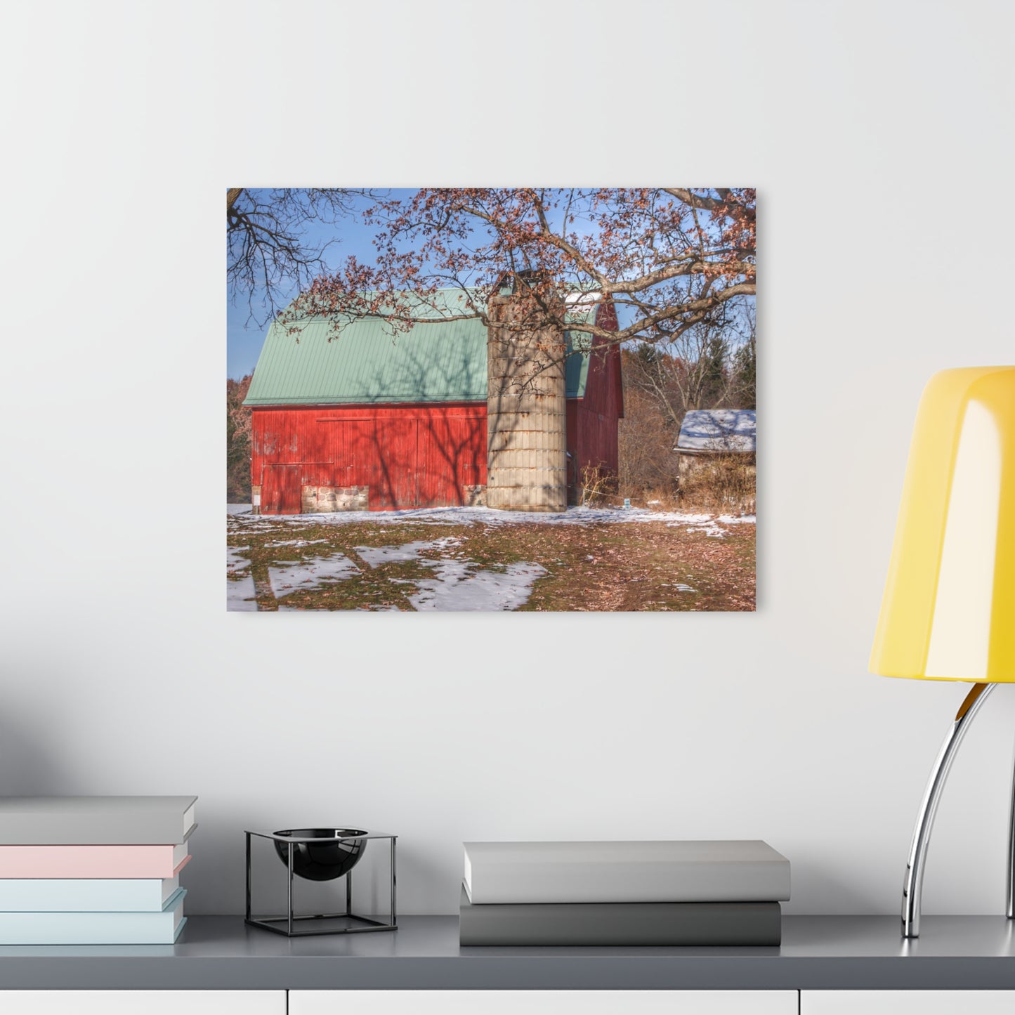 U R There Photography Webster Road Red II Rustic Farmhouse Acrylic Wall Print