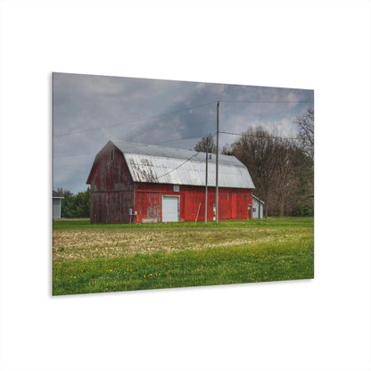 U R There Photography Coldwater Road Red I Rustic Farmhouse Acrylic Wall Print