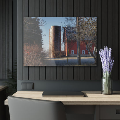 U R There Photography Newark Hidden Red Rustic Farmhouse Acrylic Wall Print