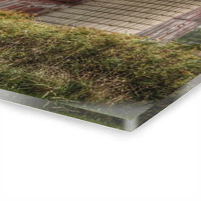 U R There Photography McDowell Road Old Red and Little White Rustic Farmhouse Acrylic Wall Print