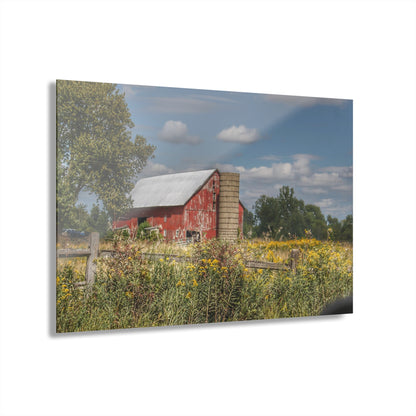 U R There Photography Nettney Road Red Rustic Farmhouse Acrylic Wall Print