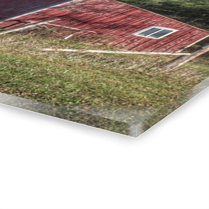 U R There Photography Little Red Shack Rustic Farmhouse Acrylic Wall Print