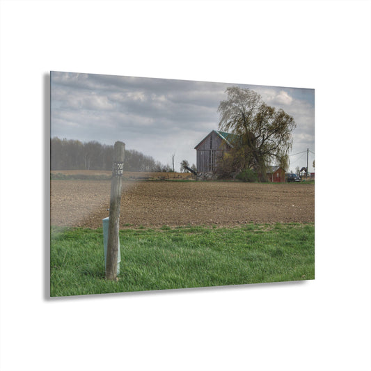 U R There Photography Cedar Creek Road Grey Rustic Farmhouse Acrylic Wall Print