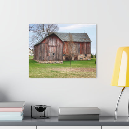 U R There Photography Millington Road Stone Grey Rustic Farmhouse Acrylic Wall Print