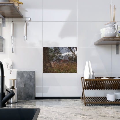 U R There Photography Booth Road Hidden Greys Rustic Farmhouse Decorative Ceramic Tile