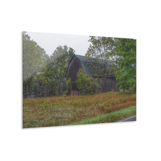 U R There Photography Metamora Road Grey Rustic Farmhouse Acrylic Wall Print