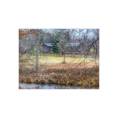 U R There Photography Brewer Road Hidden Grey Rustic Farmhouse Decorative Ceramic Tile