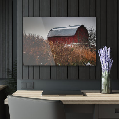 U R There Photography Noble Road Red Rustic Farmhouse Acrylic Wall Print