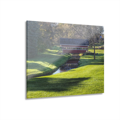 U R There Photography Hadley Covered Bridge I Rustic Farmhouse Acrylic Wall Print