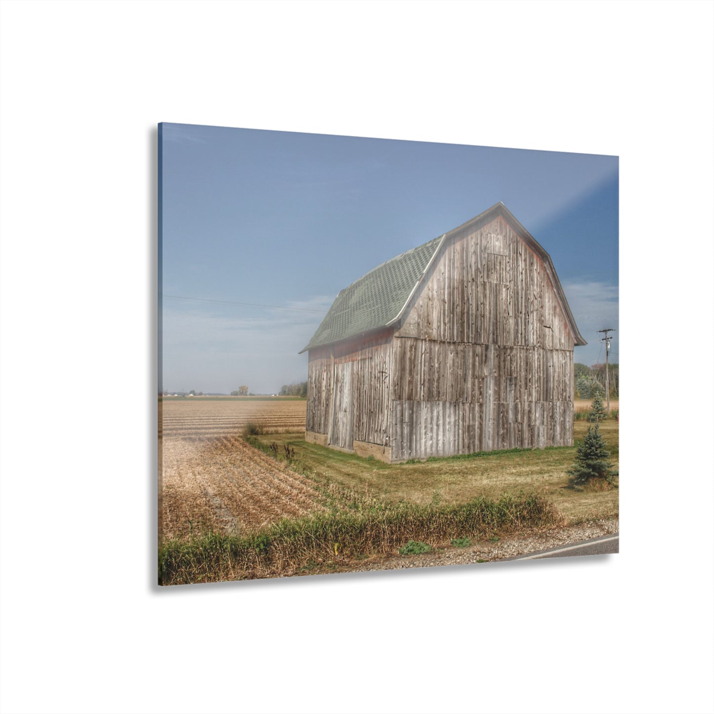 U R There Photography Vassar Road Grey Rustic Farmhouse Acrylic Wall Print