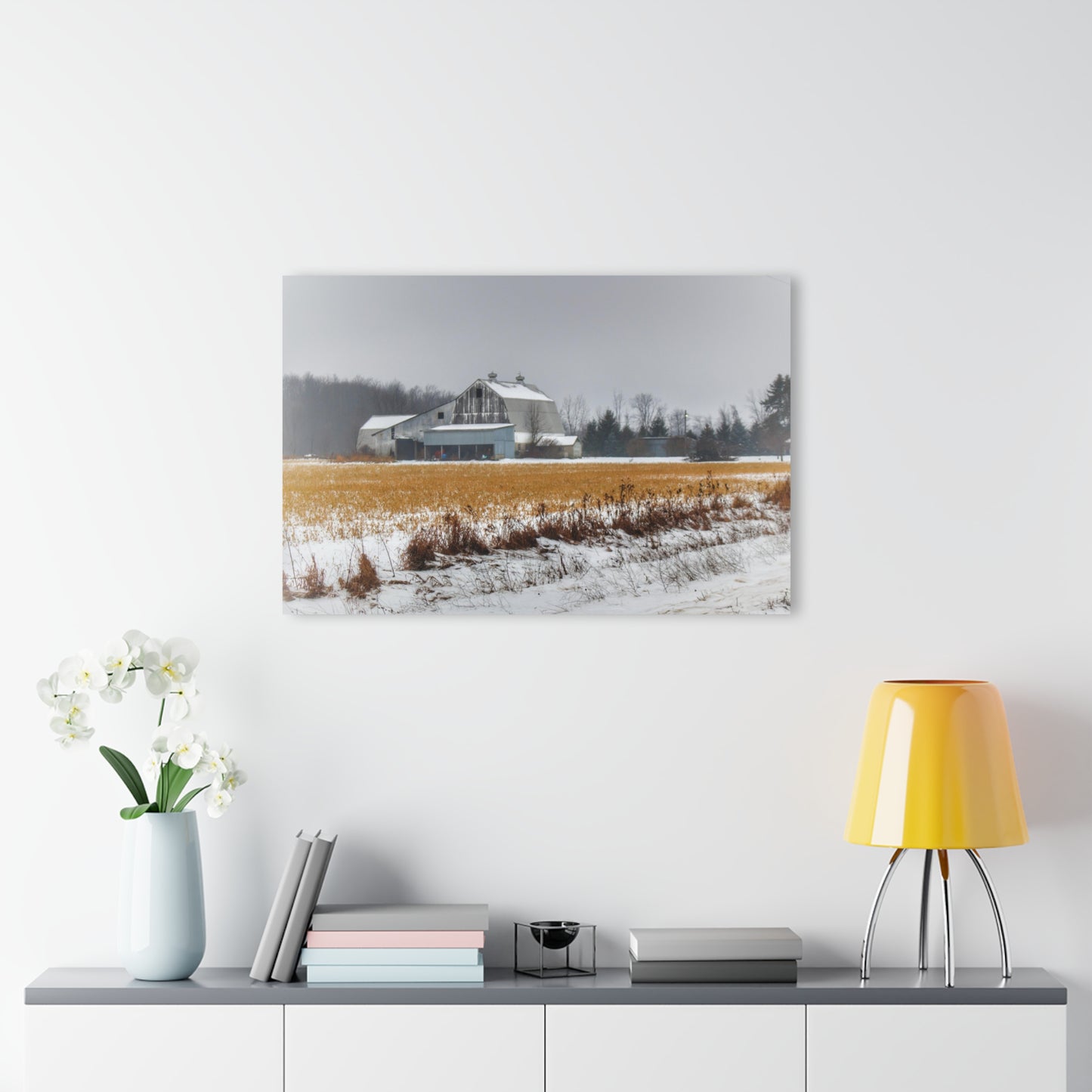 U R There Photography Argyle Road Grey Rustic Farmhouse Acrylic Wall Print