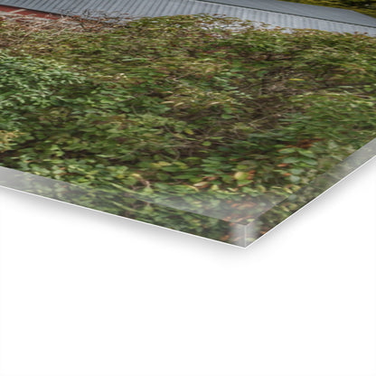 U R There Photography North Clio Road Red Rustic Farmhouse Acrylic Wall Print