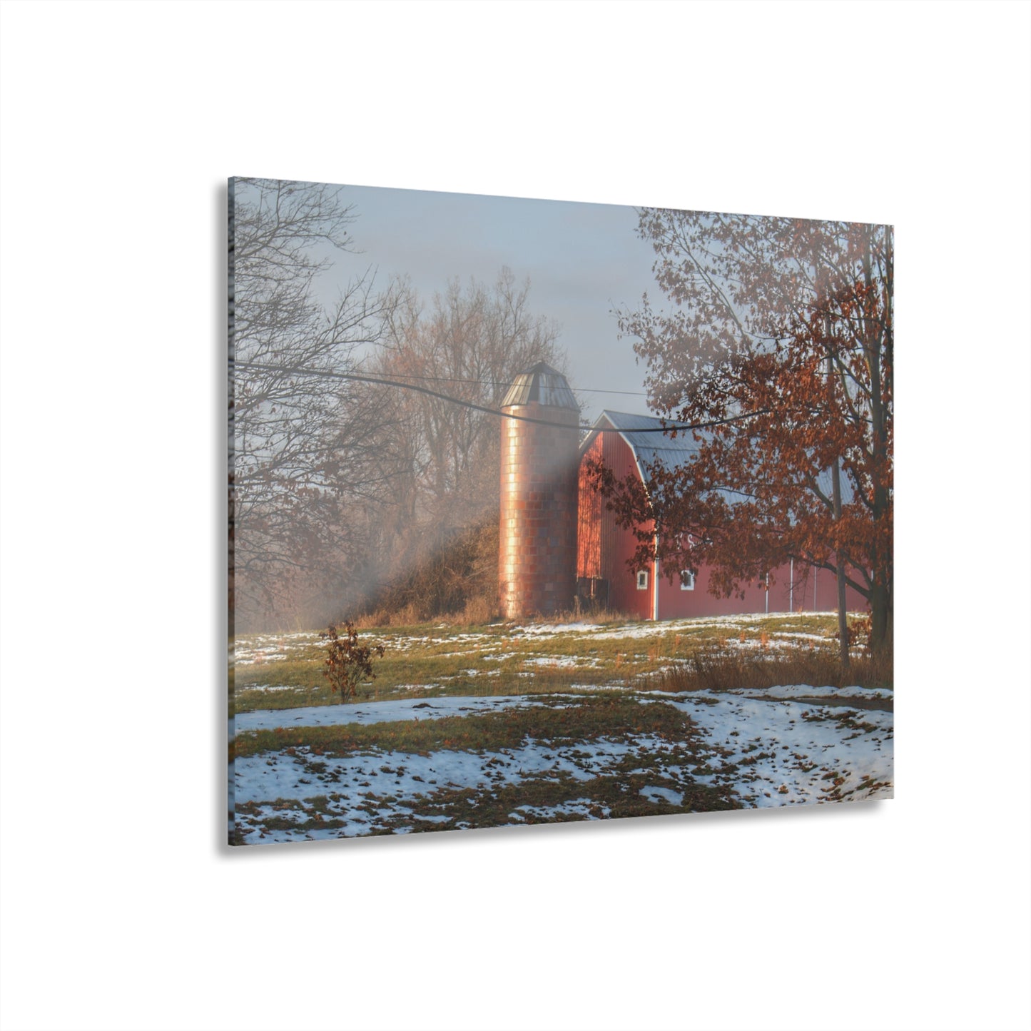 U R There Photography Vienna Road Red Rustic Farmhouse Acrylic Wall Print