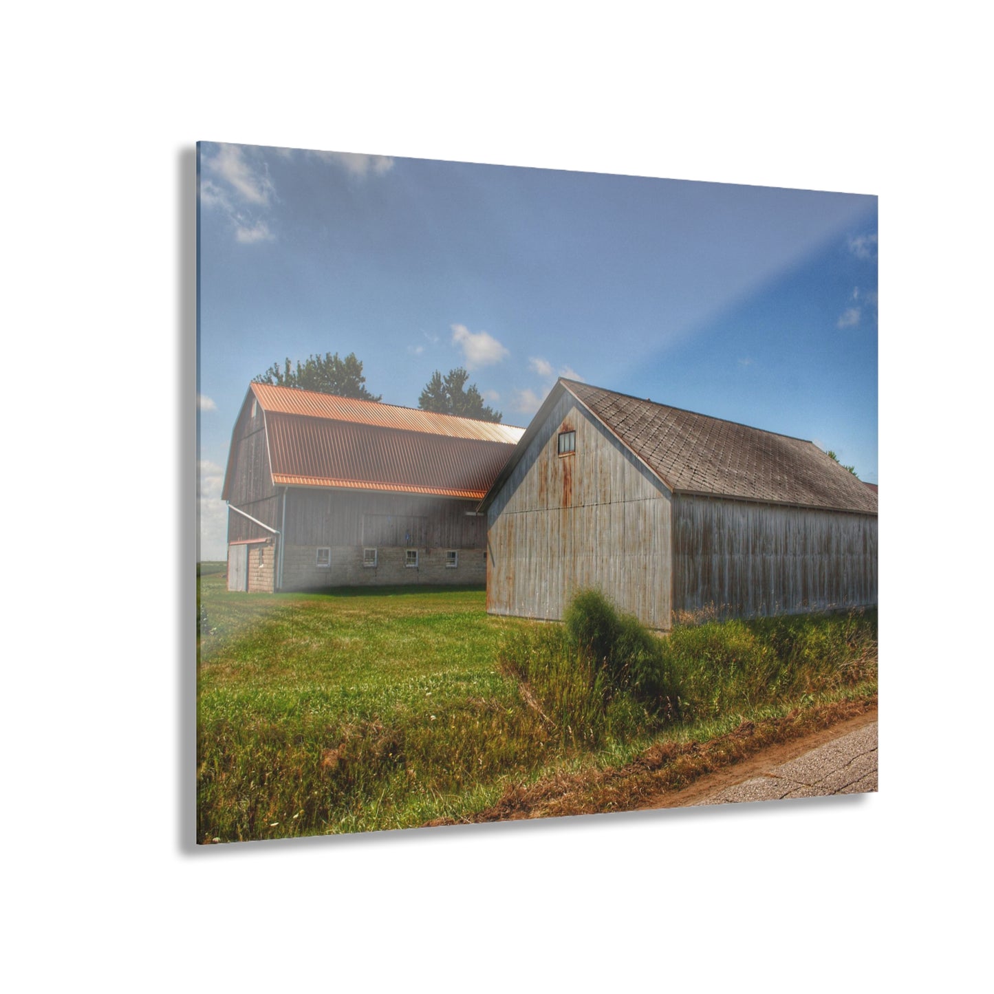 U R There Photography Copper Greys Rustic Farmhouse Acrylic Wall Print