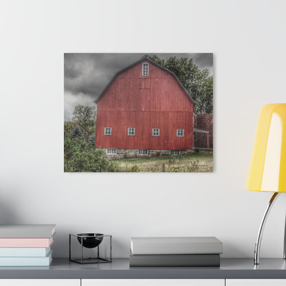U R There Photography Vassar Road Red II Rustic Farmhouse Acrylic Wall Print