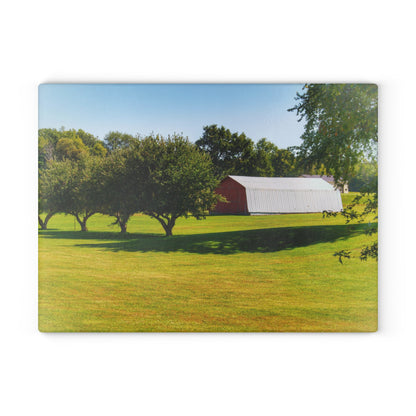 U R There Photography Lake Pleasant Road Hidden Quonset Rustic Farmhouse Tempered-Glass Cutting Board
