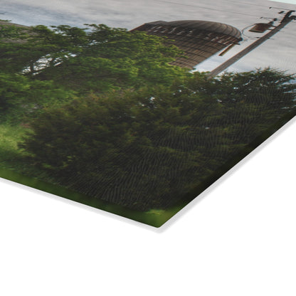 U R There Photography Higgins Road Greys Beyond the Greens Rustic Farmhouse Tempered-Glass Cutting Board