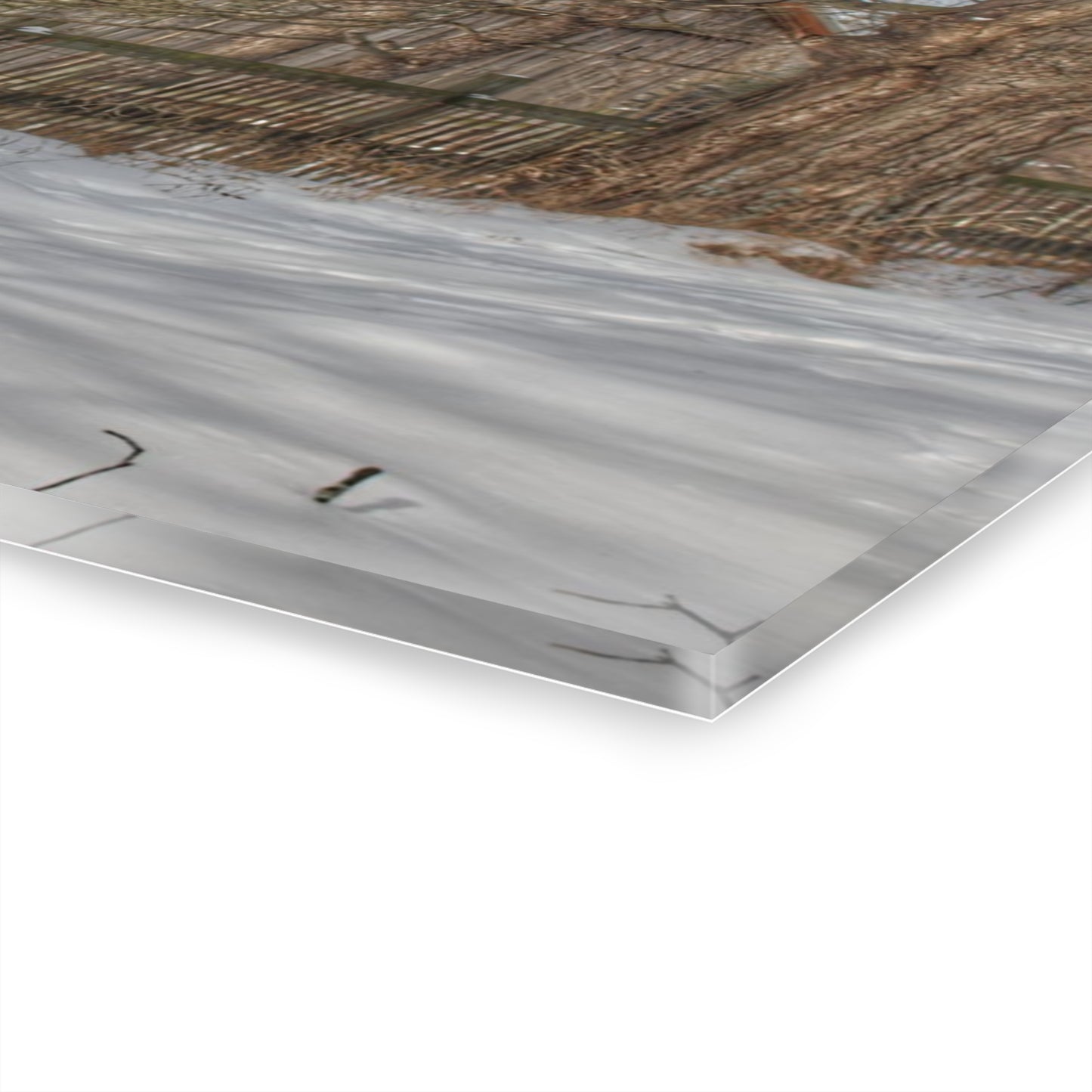 U R There Photography English Road Grey Rustic Farmhouse Acrylic Wall Print