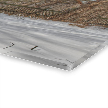 U R There Photography English Road Grey Rustic Farmhouse Acrylic Wall Print